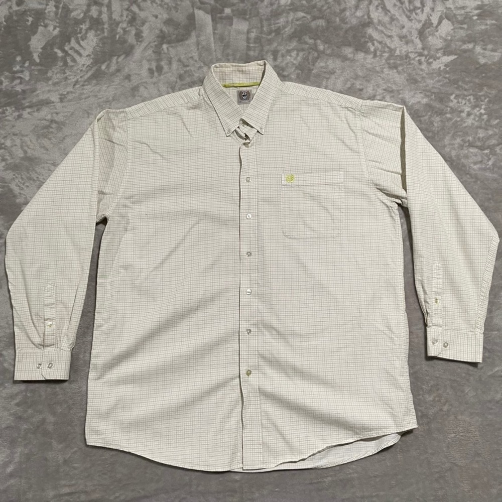 Cinch Shirt Mens XL Yellow Plaid Western Rodeo Cowboy Long Sleeve Rancher